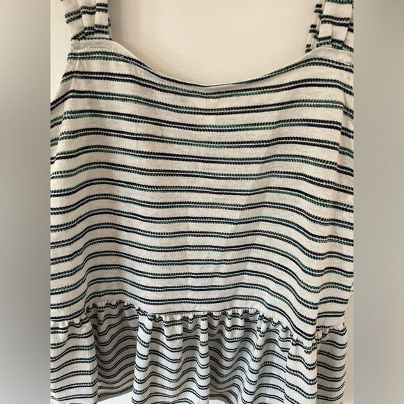 a.n.a Womens Multicolor Striped Flowy Tank Top, 
White/Green/Black Size M  NEW - Picture 2 of 7